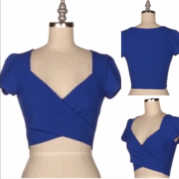 Tops - Blue Crop Top